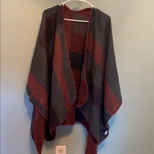 Throw over sweater poncho